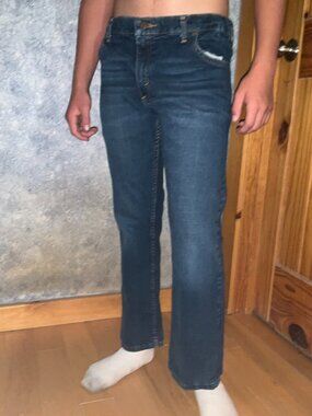 Boy's Wrangler 5 Pocket Blue Jeans